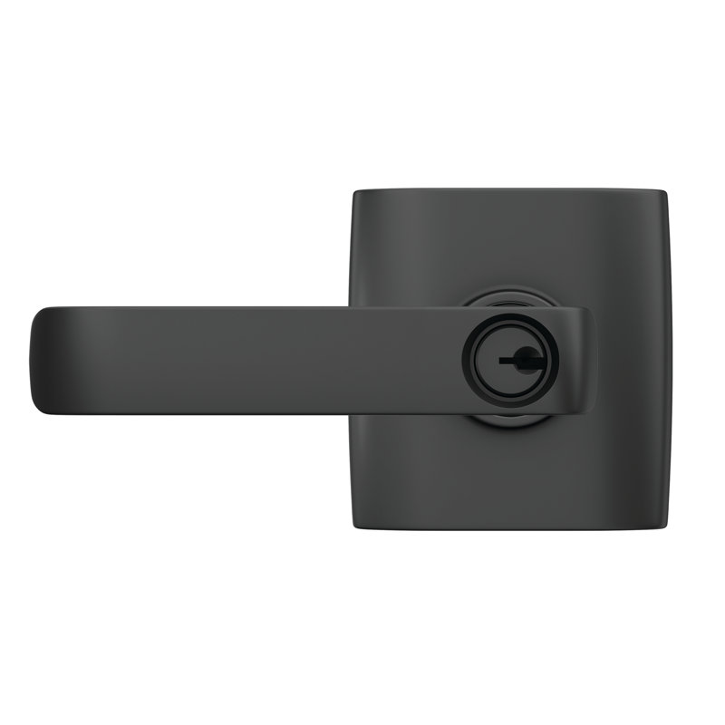Complete Entry Lever Set with Deadbolt, Matte Black