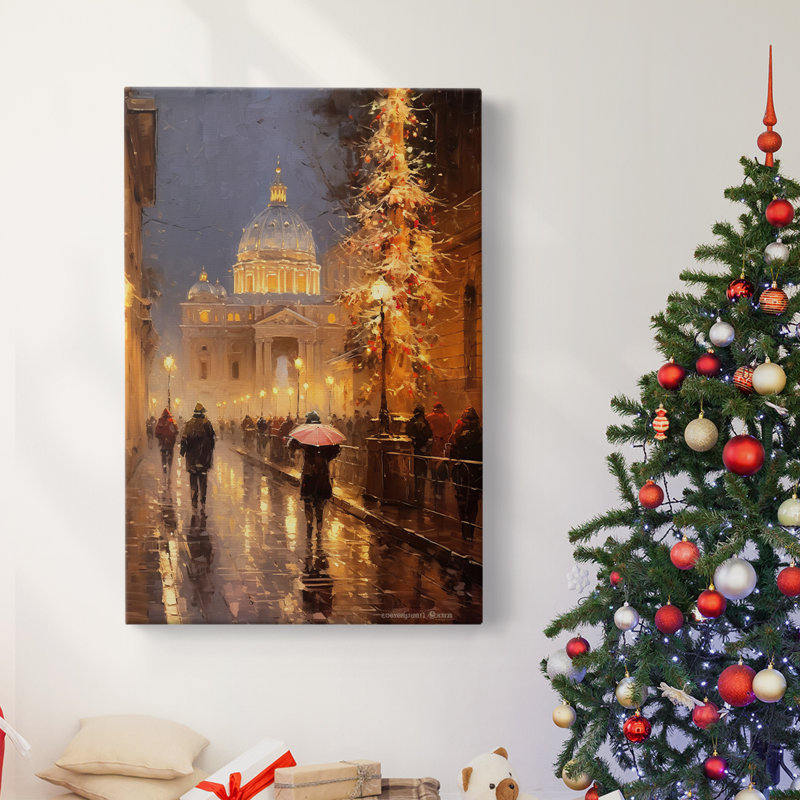 Art des Fêtes de Noël - Toile tendue avec châssis DCCXV III, H 27 po x l 18 po