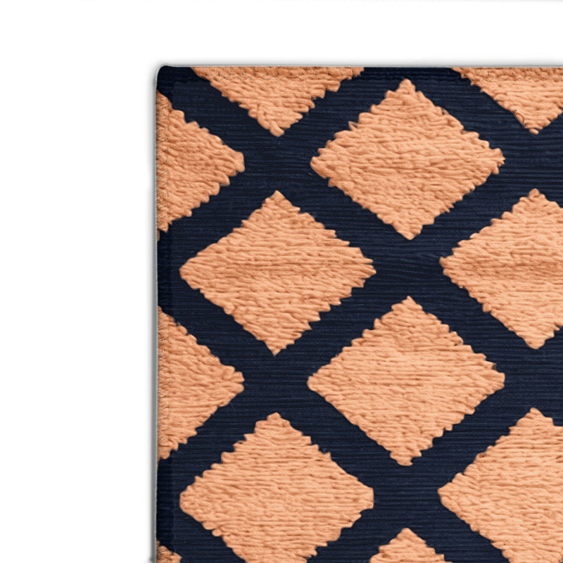 Tapis orange intérieur et extérieur Trellis, Rectangulaire 2 pi x 3 pi