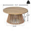 Table basse d'extérieur en bois pour patio-1073801296