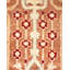 Tapis brun en laine noué à la main de conception unique 4 pi 3 po x 6 pi 3 po