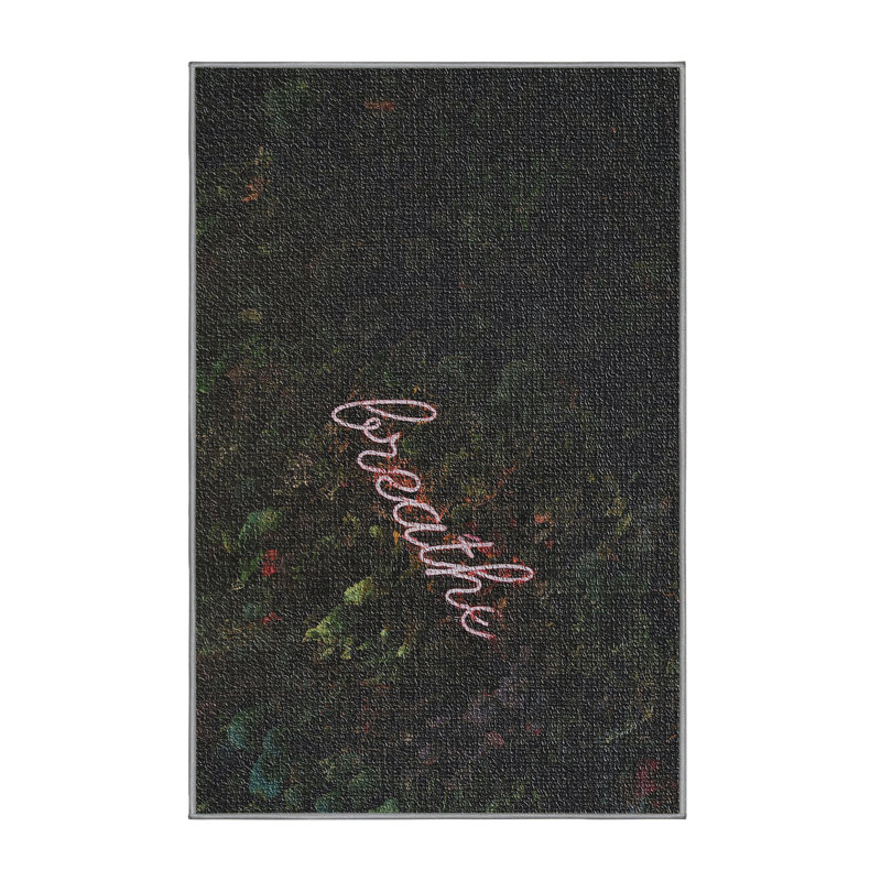 Tapis vert Meditation and Calming Moments 91, Rectangle 5 pi x 7 pi