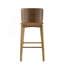 Tabouret de bar d'intérieur en bois, finition noyer, ensemble de 2