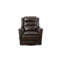 Fauteuil inclinable pivotant en cuir Man Wah Madrid, chocolat-98532497
