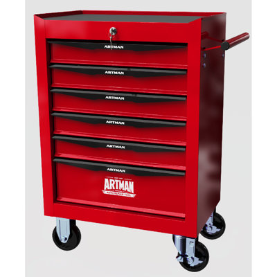 à outils en acier rouge et noir - idéal pour l'organisation de garage