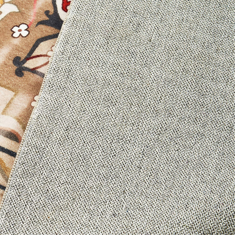 Large Area Rug 7.5X9.5 Ft Anti-Skid Tear-Resistant Floor Mat Vintage Brown Green
