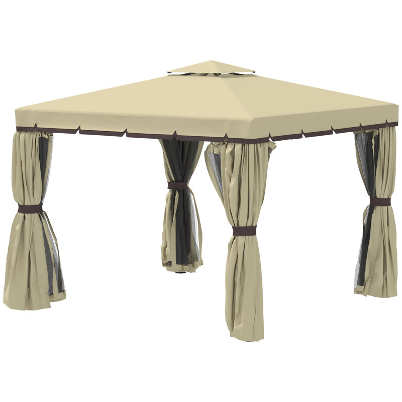 Abderahman 3m x 3m Metal Patio Gazebo