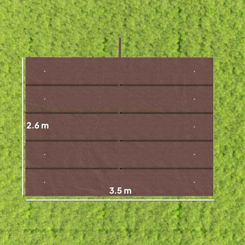 Outsunny Brown Replacement Canopy for Pergola, 6cm H x 350cm W x 260cm D