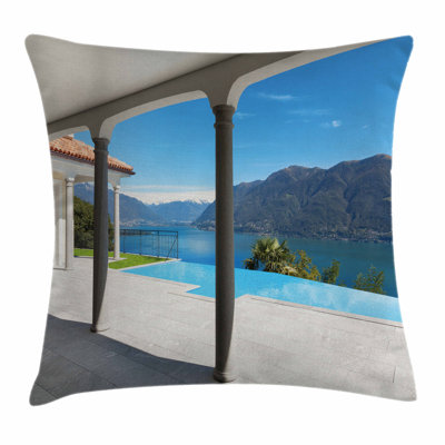 Italian Lake Maggiore Alps View Square Pillow Cover
