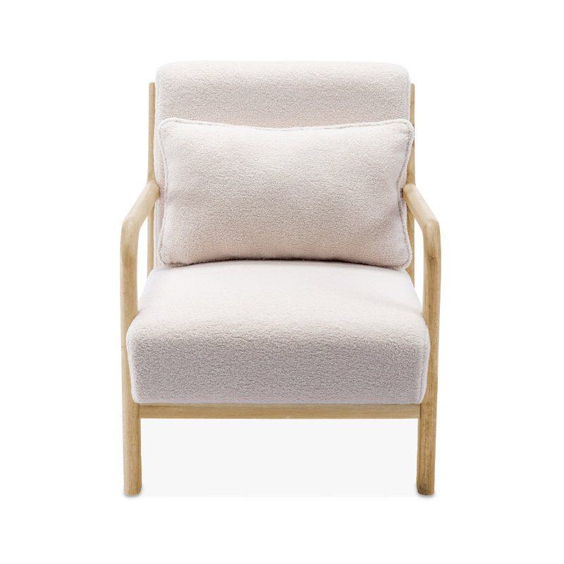 Dungannon 80Cm Scandy-style Wide Armchair, White