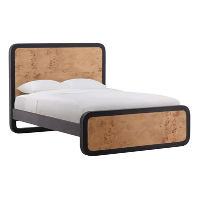 Tanya Mappa Burl Panel Bed, Natural, 
