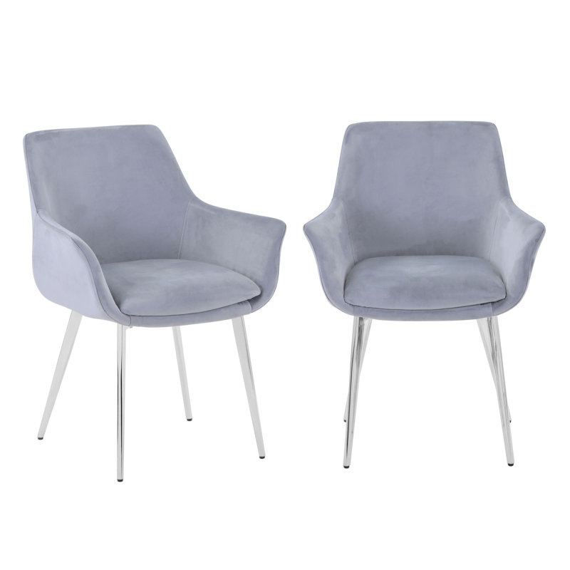Chaise avec accoudoirs mauve Koeing