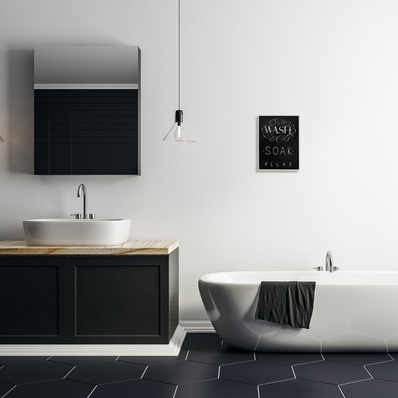«Wash Soak Relax» par Nina Pierce, reproduction d'art sur toile, H 14 po x l 11 po, Estampe numérique Farmhouse
