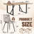 71" Modern Rectangular Dining Table Set-129575167-129575161