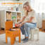 Tabouret de rangement moderne - Table de chevet en plastique multifonctionnelle, table de chevet facile à assembler dans la chambre / dortoir / petit espace | Orange-760307965