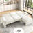 94.1" Convertible Futon Sofa Bed Futon Sofa Couch With An Adjustable Backrest, A Reversible Chaise Lounge And Two Removable Armrest Pillows For Living Room, Beige-1551288978