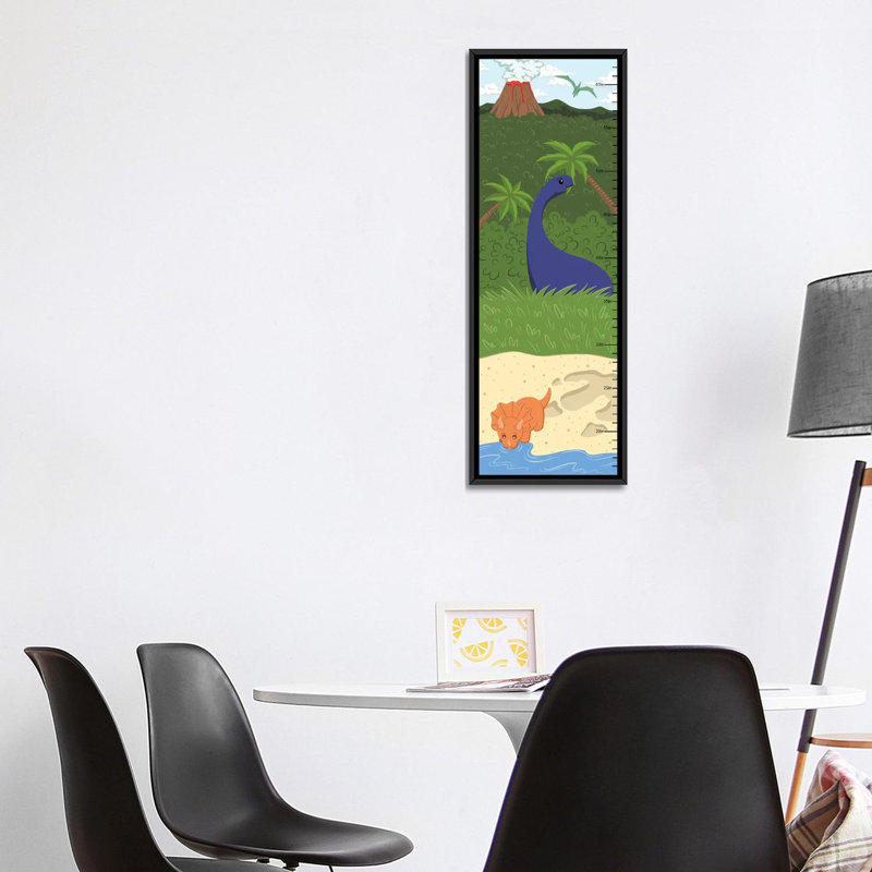 Art sur toile The Age of Dinosaurs, H 48 po x l 16 po x P 1,5 po, Toile avec cadre noir