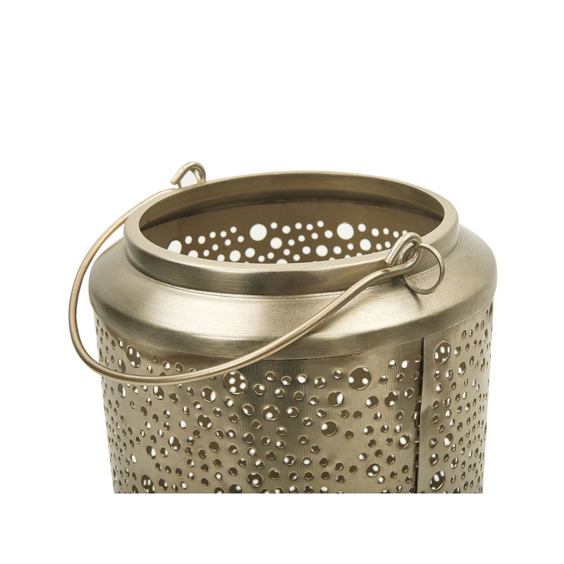 Corfu Metal Tabletop Lantern, 25cm H x 15cm W x 15cm D