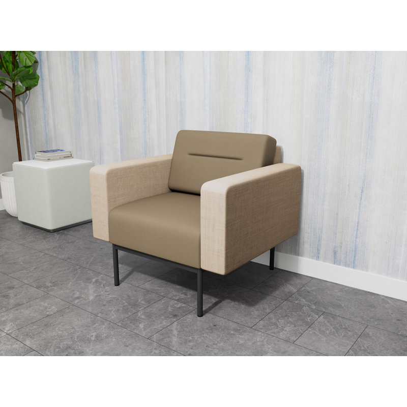 Chaise d'invité de réception Darsey, Without Power, Patriot Plus taupe; calcaire Chambray, Charcoal