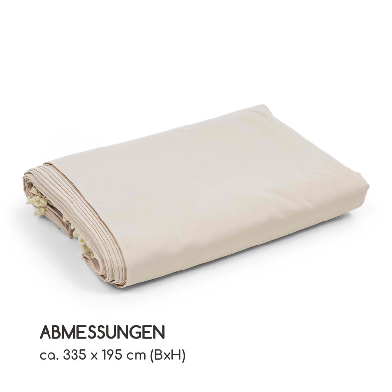 Blumfeldt Polyester Side Wall for Gazebo, Beige, 195cm H x 335cm W x 54.5cm D