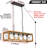 Wooden Linear Rectangular Pendant Light