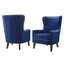 Rosco - Velvet Wingback Chair-1316341343