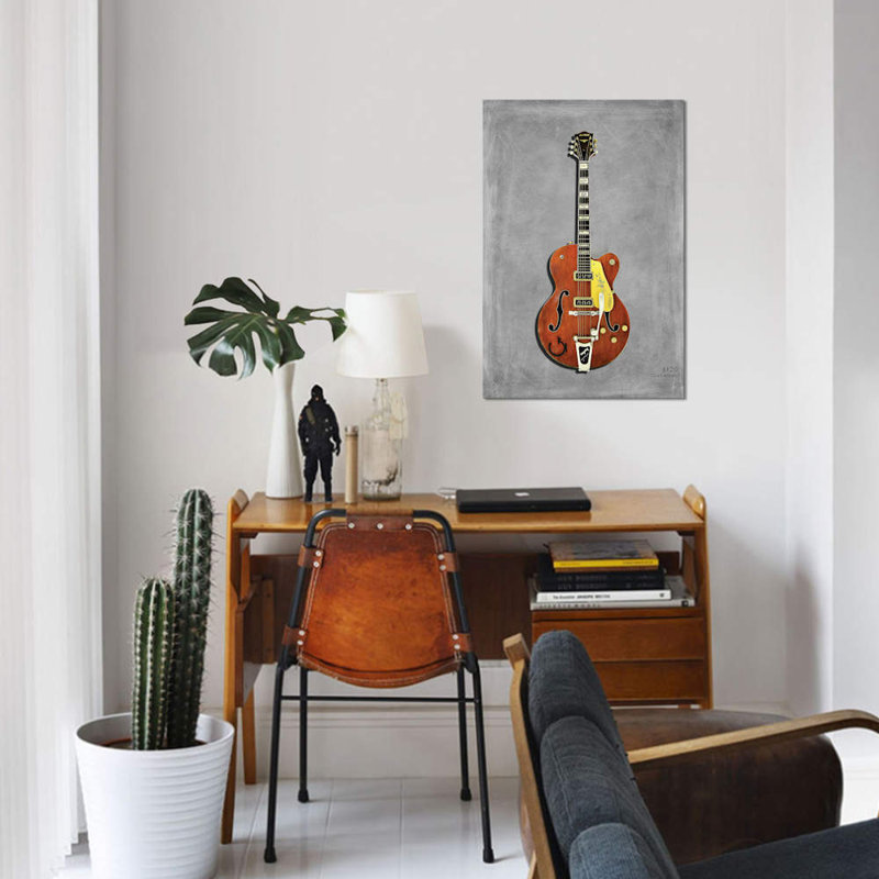 «Gretsch 6120 Chet Atkins 56» par Mark Rogan, impression sur toile tendue, H 18 po x l 12 po x P 1,5 po, Pas de tapis