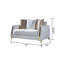 Causeuse de style moderne en blanc cassé-1314165460