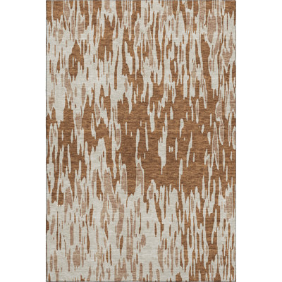 Premium Machine Washable Prisco Paprika Rug