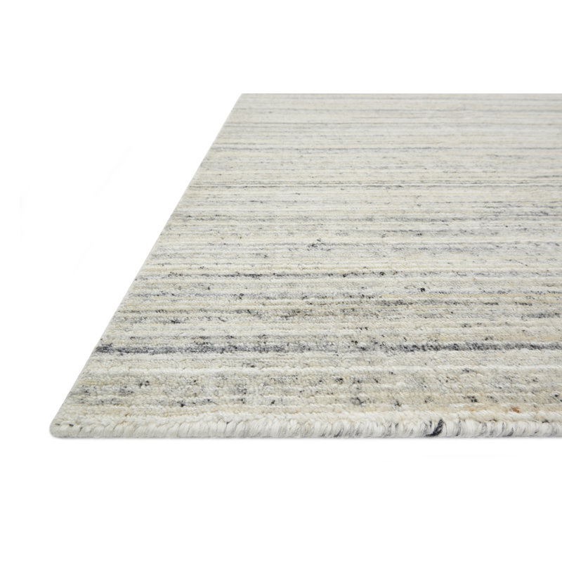 Tapis ivoire noué la à la main Maliyah, Rectangle 8 pi 6 po x 11 pi 6 po