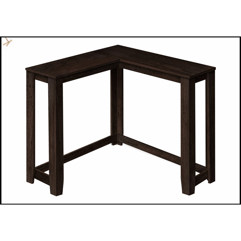 Narrow Corner Accent Table, Console For Entryway, Contemporary Design With Durable Brown Laminate Finish, Espresso