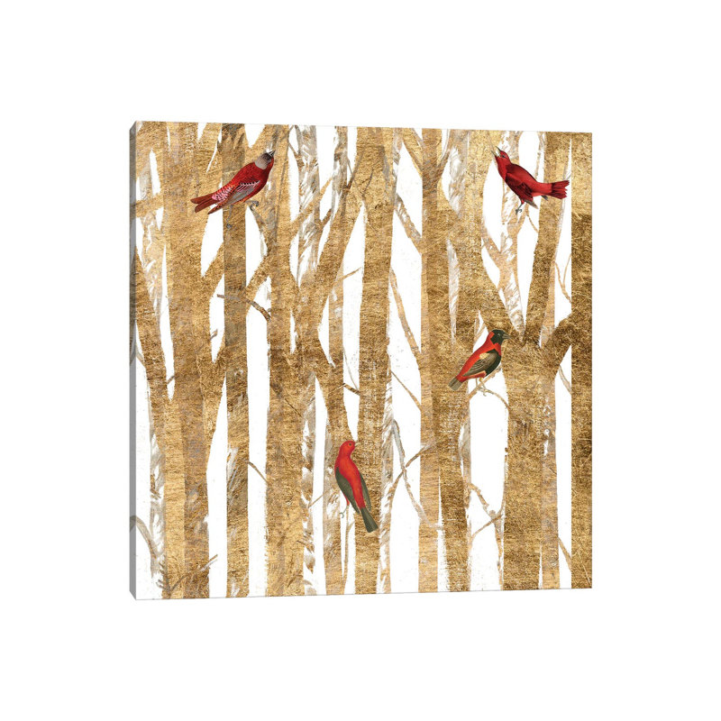 Red Bird Christmas II by Studio W - Gallery-Wrapped Canvas Giclée on Canvas, 66.04 cm H x 66.04 cm W x 1.91 cm D, Canvas