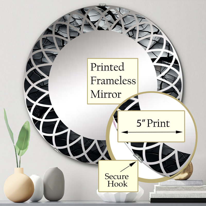 Gallichan - Miroir mural rond, 24 po x 24 po