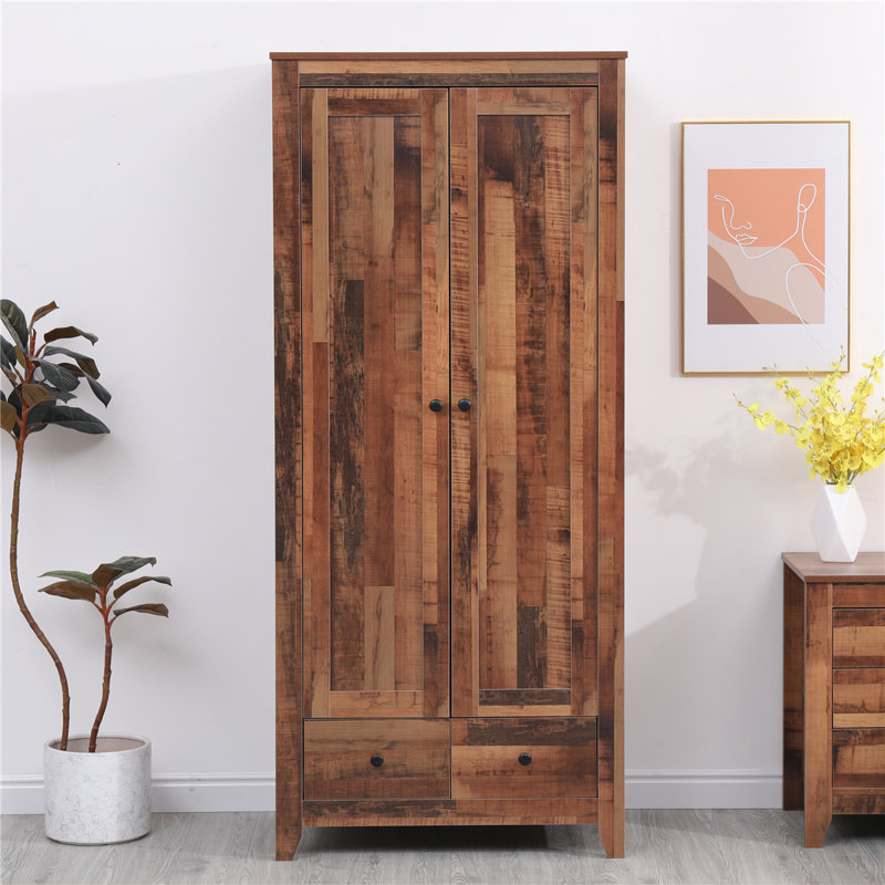 2 Door Manufactured Wood Wardrobe