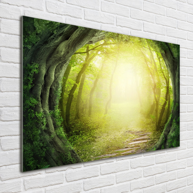 Tunnel With Trees - Unframed Art Prints on Glass