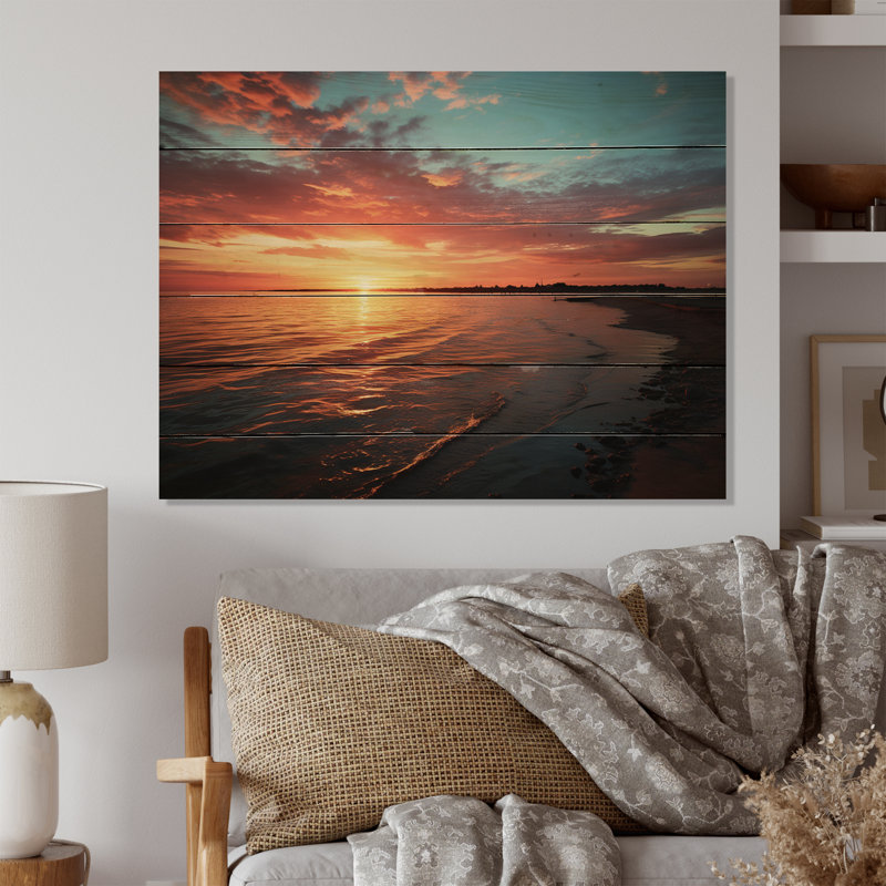 Sunrise Eernal Renewal avec impression sur bois, H 10 po x l 20 po x P 0,78 po