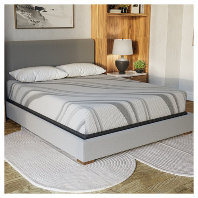 Matelas Diamond Pro en mousse à mémoire de forme et gel - 25 cm d'épaisseur, confort moyen, format California King, gris