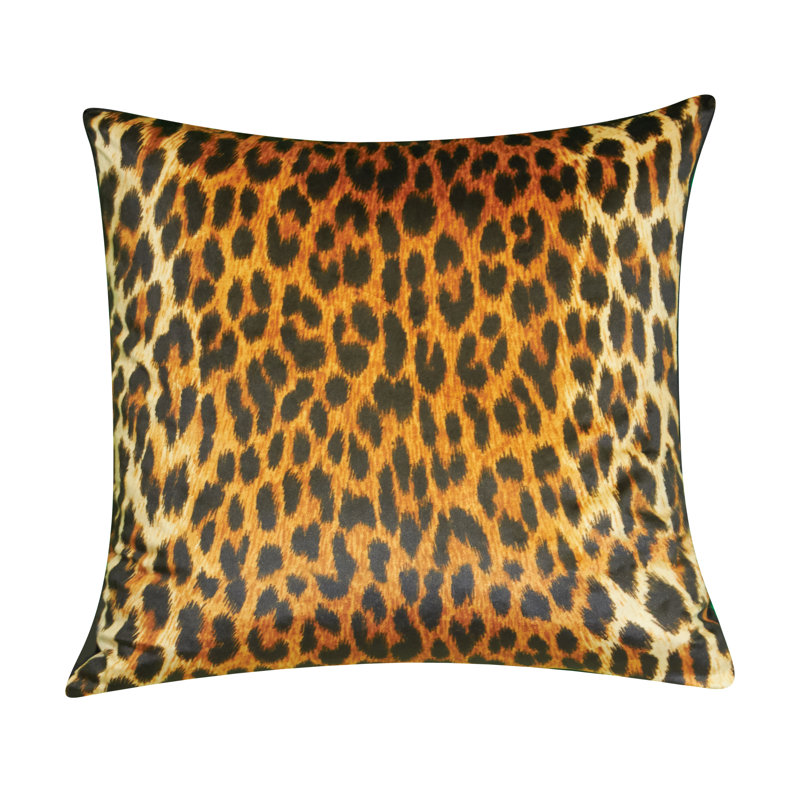 Animal Print Feather Reversible Throw Pillow