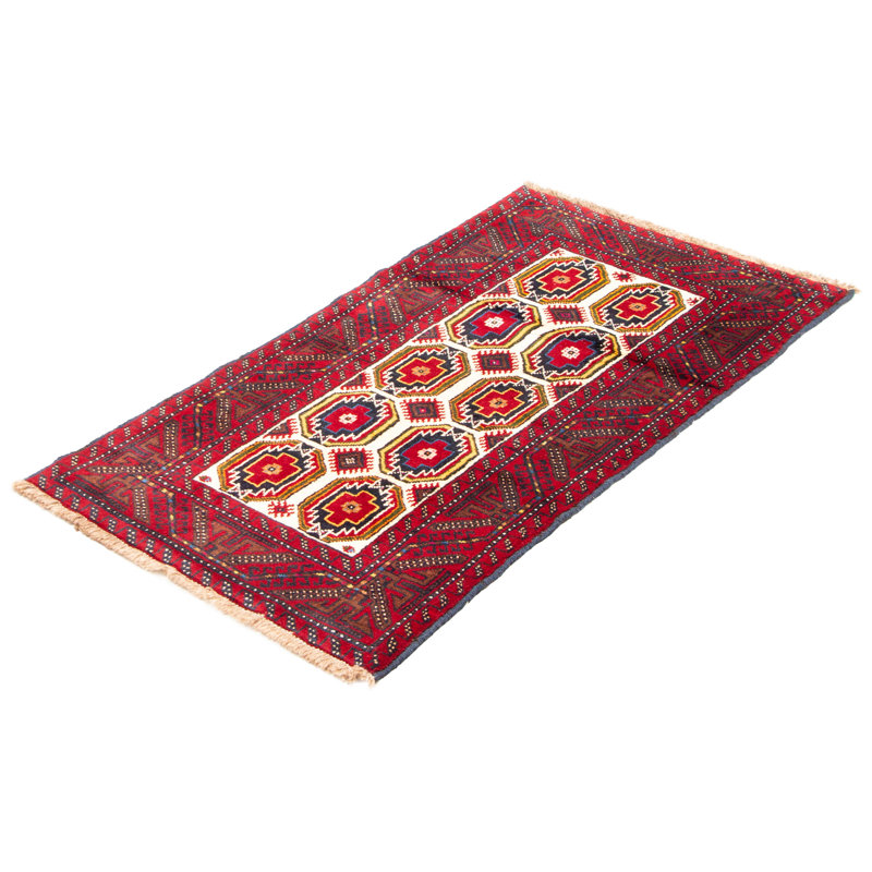 Tapis unique en laine noué à la main 3 pi 1 po x 5 pi 9 po nouvel âge Soti