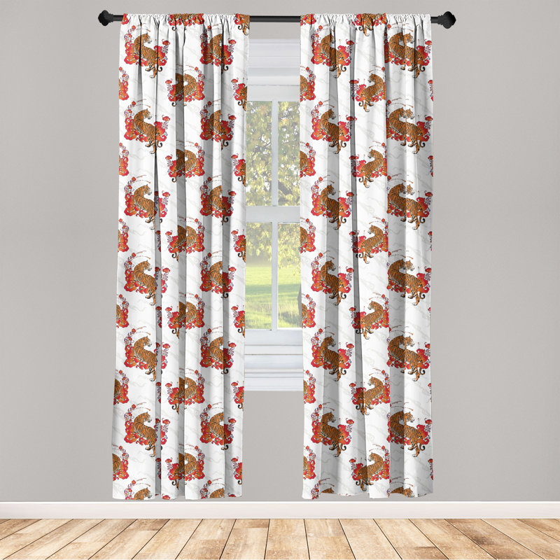 Semi Sheer Curtain Pair, 28" W x 63" L