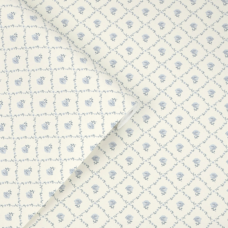 Laura Ashley, papier peint bleu clair Kate Pale