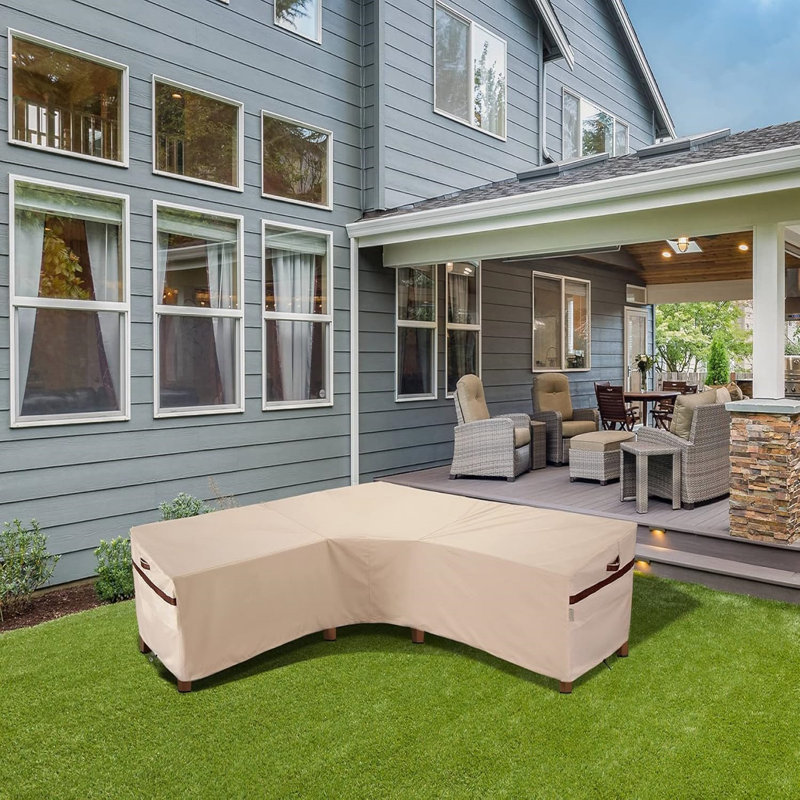 Patio V-Shaped sectional sofa cover outdoor, 31" H x 85" W x 34" D