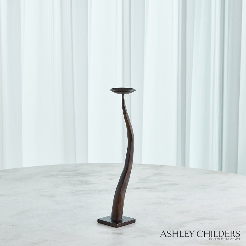 Chiseled Candle Holder-Short, 17" H x 3.5" W x 3.5" D