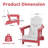 High Density Polyethylene Mini Foldable Adirondack Chair-2046435612