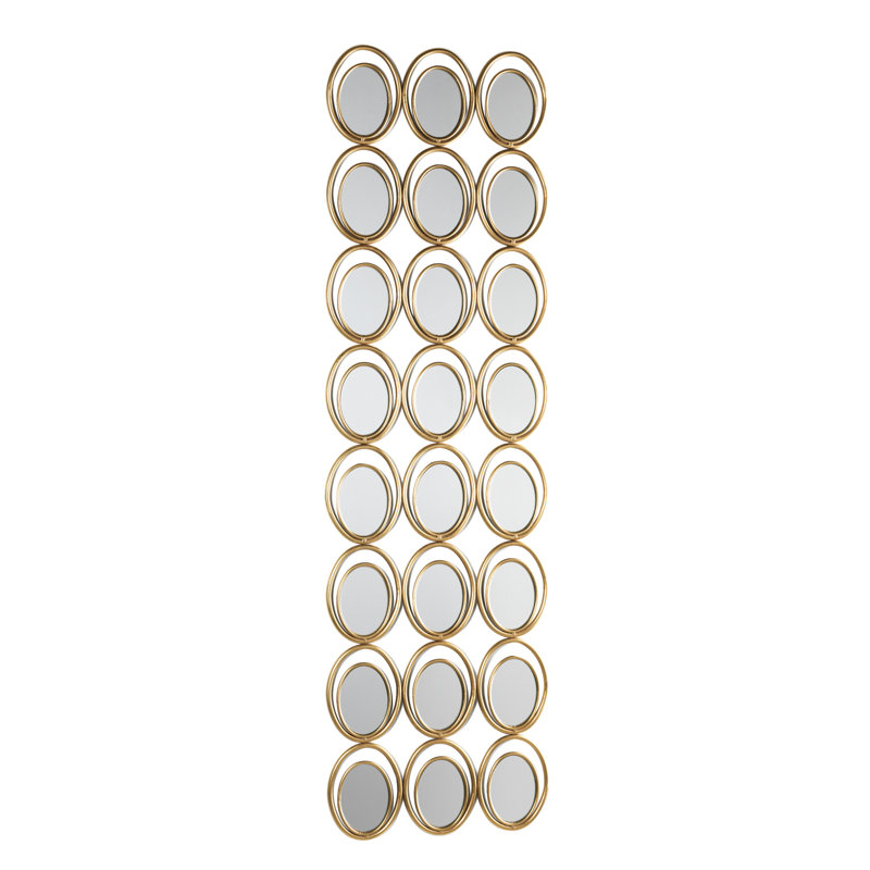Jacinta Metal Flat Wall Mirror, Gold