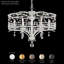 Bella Rose 6 Light 24.5in x 21.5in Chandelier in Antique Silver with Clear Heritage Handcut Crystals-480926191-480926189