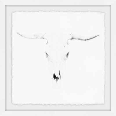 «Bleached Horns», reproduction d'art encadrée