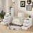 End Table With 3 Drawers, Corner Table With 2 Open Shelves, Tall Side Table For Bedroom And Corner-114231951