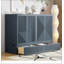 Lit escamotable double avec grand tiroir, ports et prises USB, blanc-1043215012-1043215013