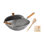 Ensemble de wok en acier au carbone non recouvert avec couvercle JOYCE CHEN